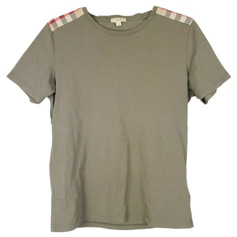 burberry t shirt shoulder patch|Check Label Cotton T.